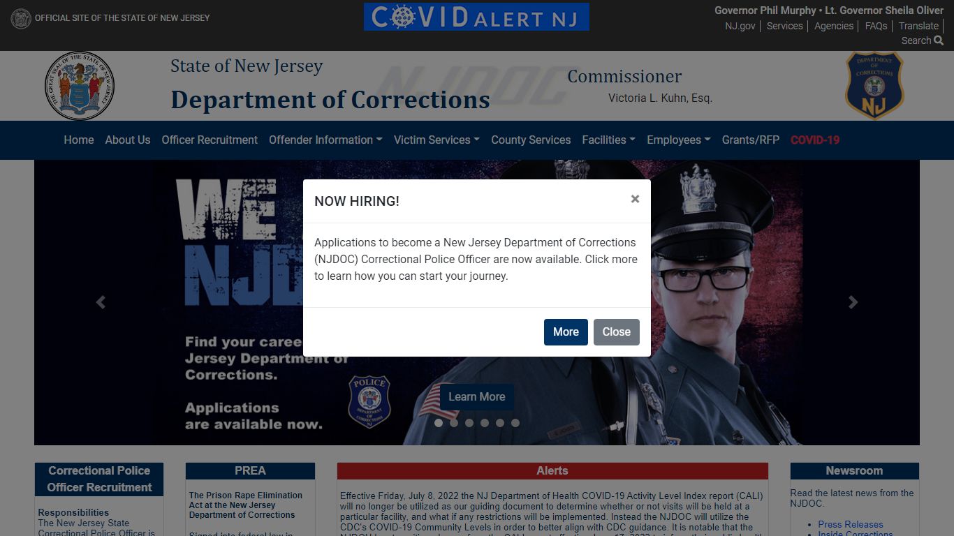 New Jersey Department of Corrections | Official Website